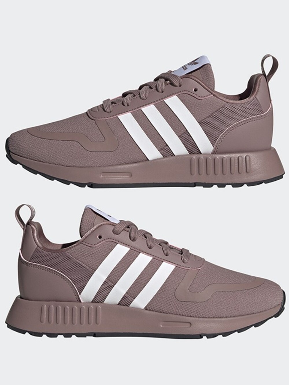 adidas Women's Mauve Multix Sneakers with White Stripes - Picture 2 of 5